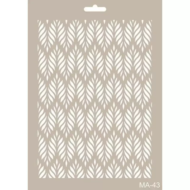 Cadence Yaprak Desenli Stencil Şablon MA43 - 1