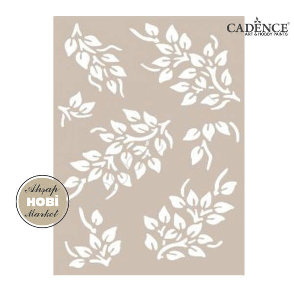 Cadence Yapraklı Dallar Temalı Stencil AS405 - 1