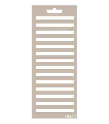 Cadence Yatay Çizgili Mix Media Stencil MU37 - Cadence