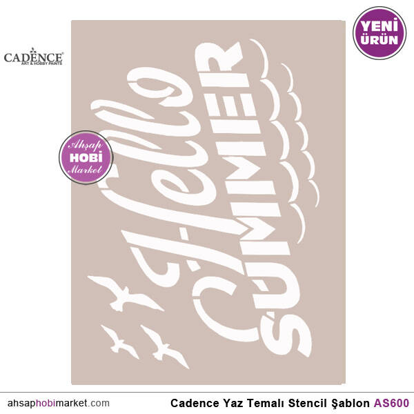 Cadence Yaz Temalı Stencil Şablon AS600 - 1