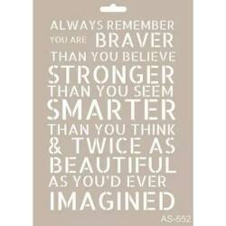 Cadence Yazı Desenli Stencil Şablon AS552 - Cadence