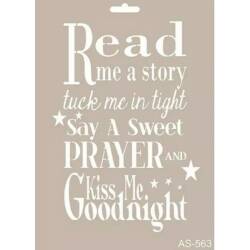 Cadence Yazı Desenli Stencil Şablon AS563 - Cadence