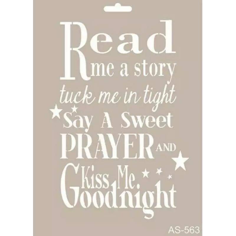 Cadence Yazı Desenli Stencil Şablon AS563 - 1