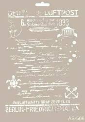 Cadence Yazı Desenli Stencil Şablon AS566 - Cadence