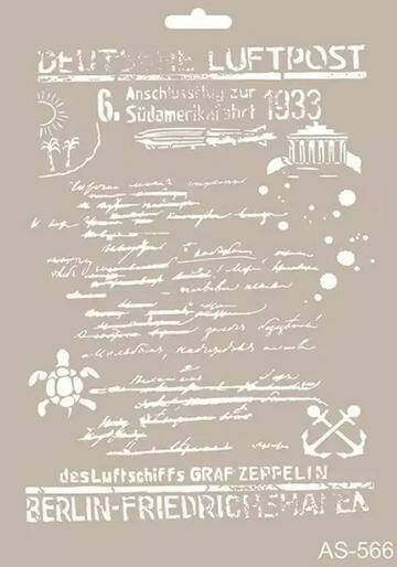 Cadence Yazı Desenli Stencil Şablon AS566 - 1