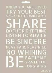 Cadence Yazı Desenli Stencil Şablon AS568 - Cadence