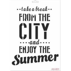 Cadence Yazı Desenli Stencil Şablon AS601 - Cadence