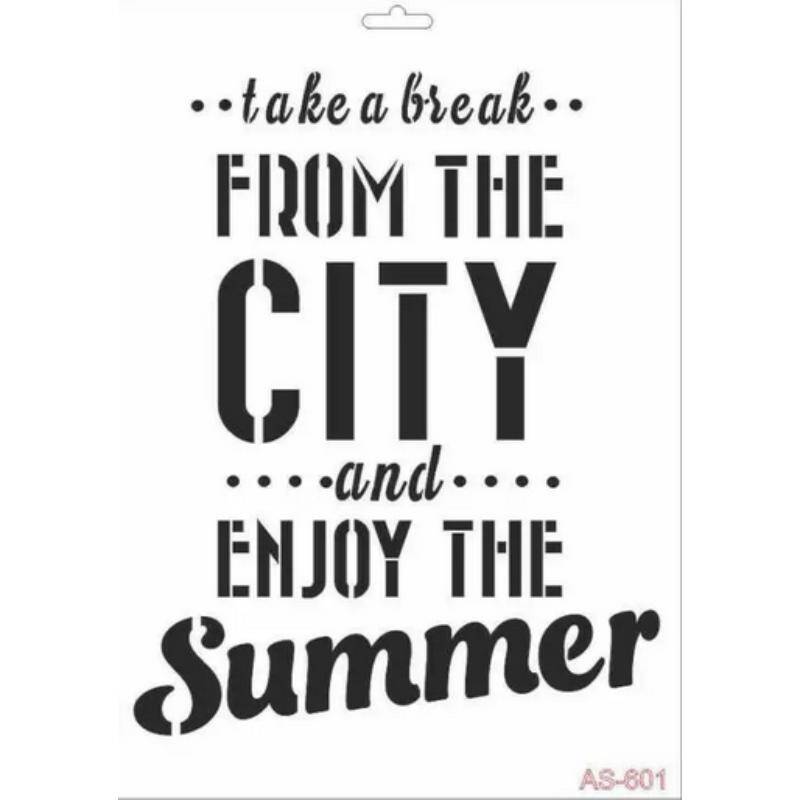 Cadence Yazı Desenli Stencil Şablon AS601 - 1