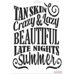 Cadence Yazı Desenli Stencil Şablon AS602 - Cadence