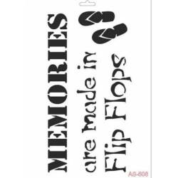 Cadence Yazı Desenli Stencil Şablon AS608 - Cadence