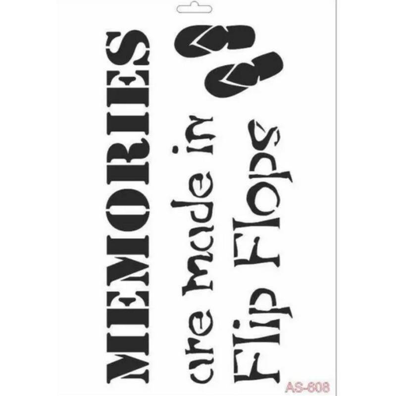 Cadence Yazı Desenli Stencil Şablon AS608 - 1