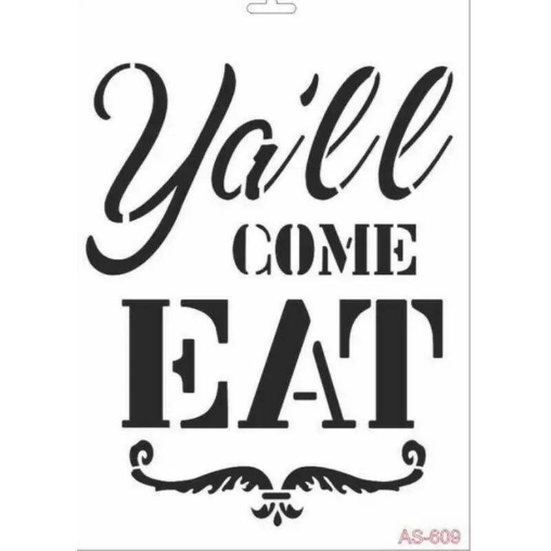 Cadence Yazı Desenli Stencil Şablon AS609 - 1