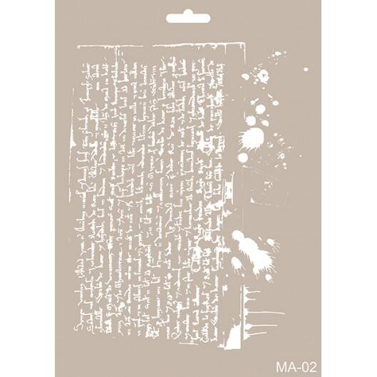 Cadence Yazı Mürekkep Temalı Stencil MA02 - 1