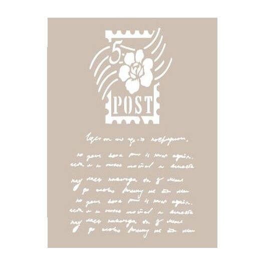 Cadence Yazılı Posta Temalı Stencil Şablon AS473 - 1