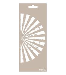 Cadence Yelpaze Mix Media Stencil Şablon MU09 - Cadence