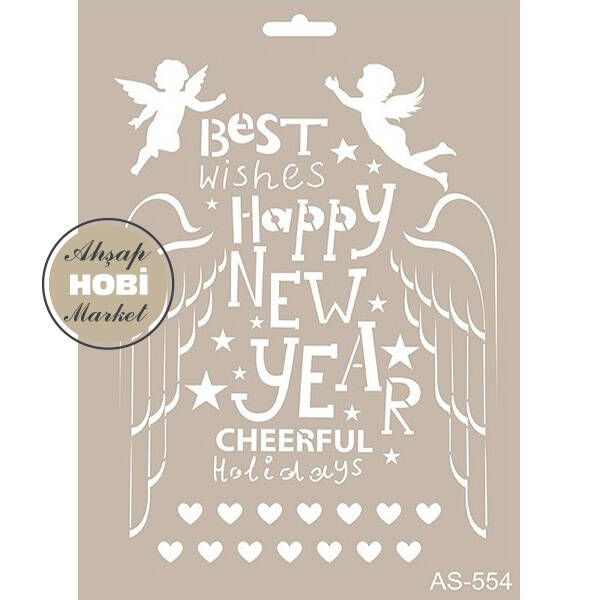 Cadence Yeni Yıl Temalı Stencil Şablon AS554 - 1