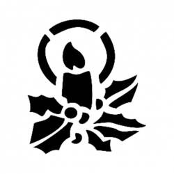 Cadence Yılbaşı Mum Desenli Stencil D533 - Cadence