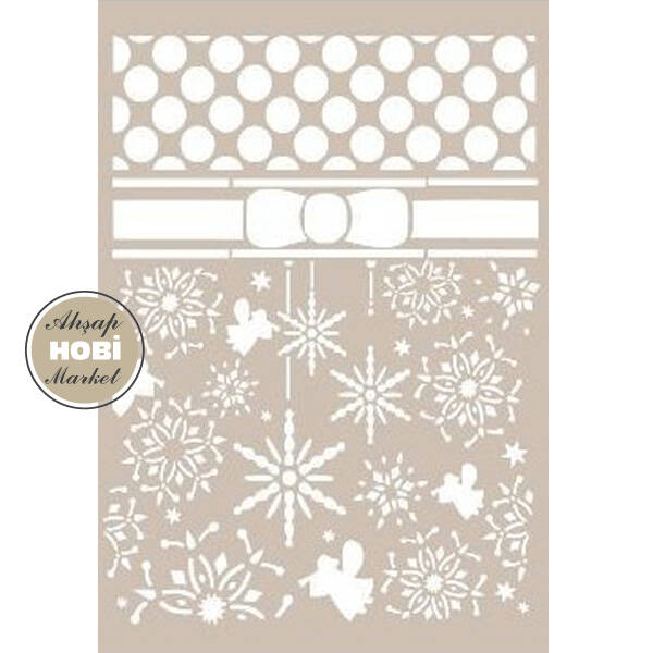 Cadence Yılbaşı Temalı Stencil Şablon AS445 - 1