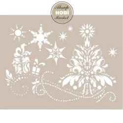 Cadence Yılbaşı Temalı Stencil Şablon AS501 - Cadence