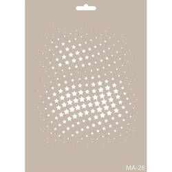 Cadence Yıldız Dalgalı Stencil Şablon MA26 - Cadence