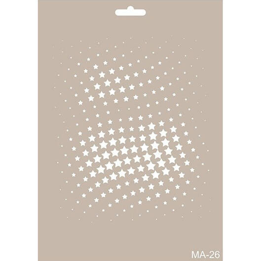 Cadence Yıldız Dalgalı Stencil Şablon MA26 - 1