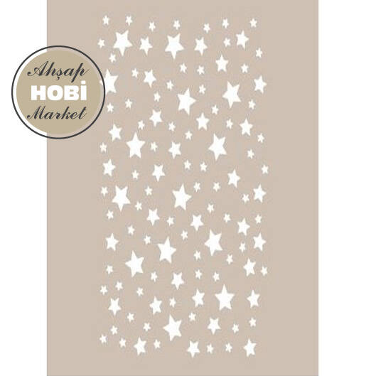 Cadence Yıldız Gece Temalı Stencil Şablon AS401 - 1