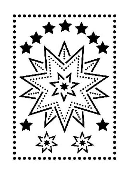 Cadence Yıldızlı Pano Motif Şekilli Stencil Şablon AS491 - 1