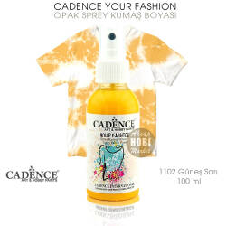 Cadence Your Fashion Sprey Kumaş Boyası 1102 Güneş Sarı 100 ml - Cadence