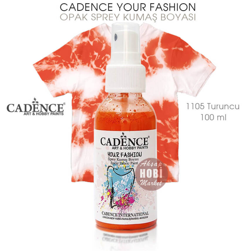 Cadence Your Fashion Sprey Kumaş Boyası 1105 Turuncu 100 ml - 1