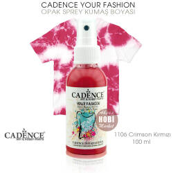 Cadence Your Fashion Sprey Kumaş Boyası 1106 Crimson Kırmızı 100 ml - Cadence