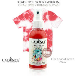 Cadence Your Fashion Sprey Kumaş Boyası 1107 Scarlet Kırmızı 100 ml - Cadence