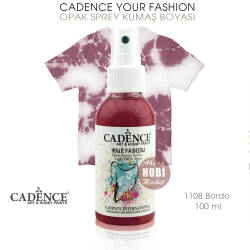 Cadence Your Fashion Sprey Kumaş Boyası 1108 Bordo 100 ml - Cadence