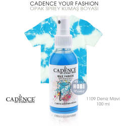 Cadence Your Fashion Sprey Kumaş Boyası 1109 Deniz Mavi 100 ml - Cadence