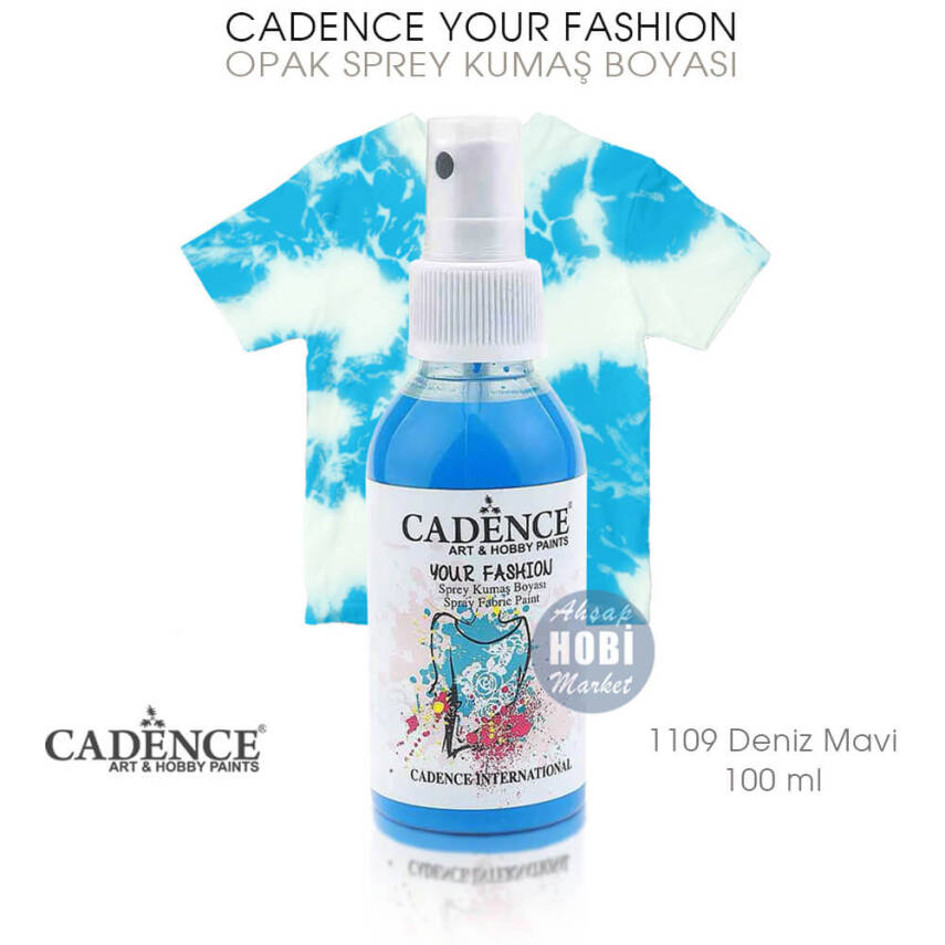 Cadence Your Fashion Sprey Kumaş Boyası 1109 Deniz Mavi 100 ml - 1