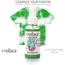 Cadence Your Fashion Sprey Kumaş Boyası 1112 Çimen Yeşili 100 ml - Cadence