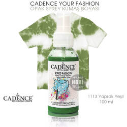 Cadence Your Fashion Sprey Kumaş Boyası 1113 Yaprak Yeşili 100 ml - Cadence