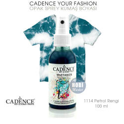 Cadence Your Fashion Sprey Kumaş Boyası 1114 Petrol Yeşili 100 ml - Cadence