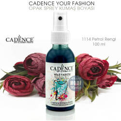 Cadence Your Fashion Sprey Kumaş Boyası 1114 Petrol Yeşili 100 ml - Cadence (1)