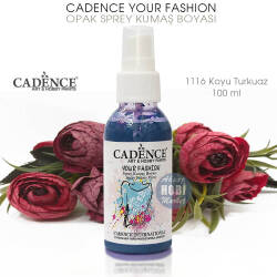 Cadence Your Fashion Sprey Kumaş Boyası 1116 Koyu Turkuaz 100 ml - Cadence (1)