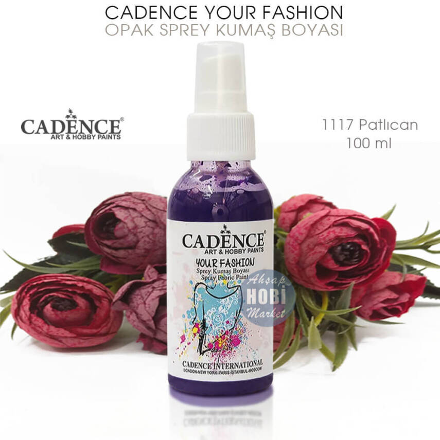 Cadence Your Fashion Sprey Kumaş Boyası 1117 Patlıcan Moru 100 ml - 2