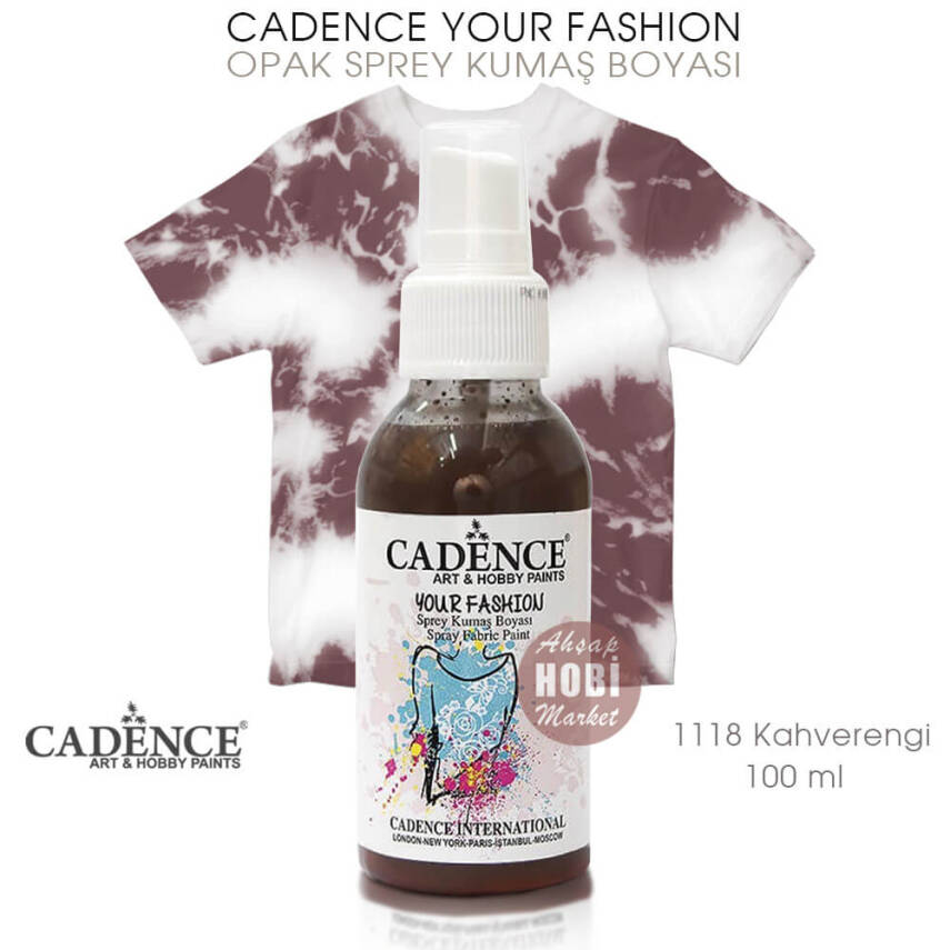 Cadence Your Fashion Sprey Kumaş Boyası 1118 Kahverengi 100 ml - 1