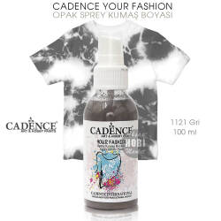 Cadence Your Fashion Sprey Kumaş Boyası 1121 Gri 100 ml - Cadence