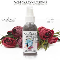 Cadence Your Fashion Sprey Kumaş Boyası 1121 Gri 100 ml - Cadence (1)