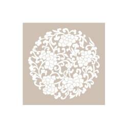 Cadence Yuvarlak Çiçek Desenli Stencil Şablon AS452 - Cadence