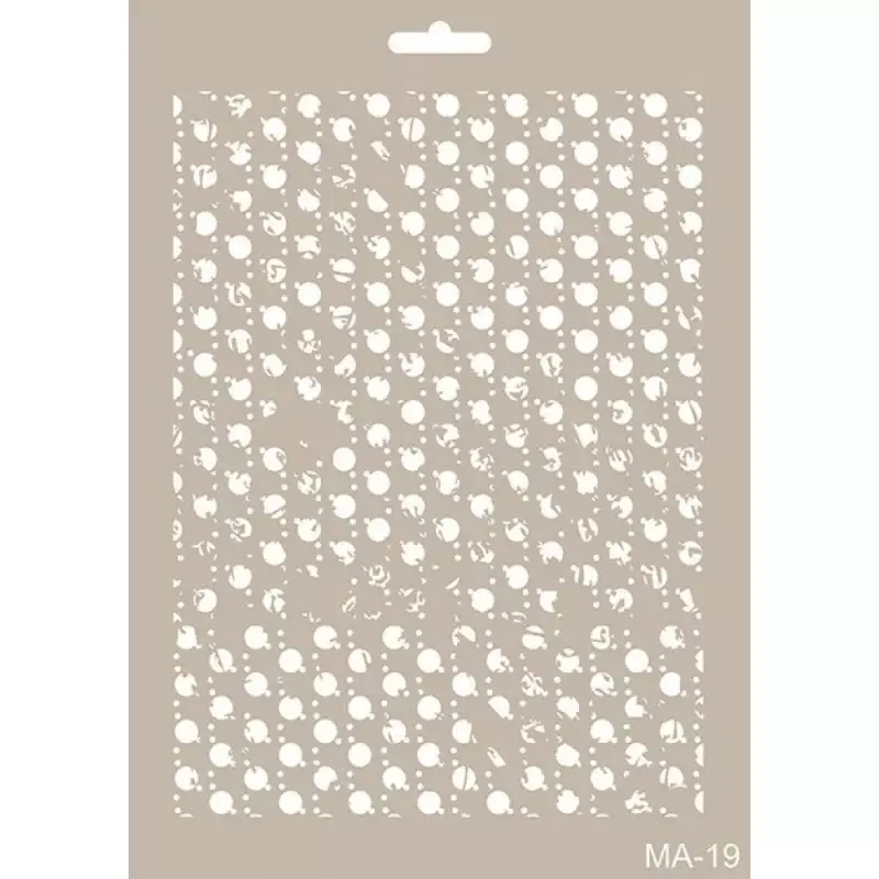 Cadence Yuvarlak Desenli Stencil Şablon MA19 - 1