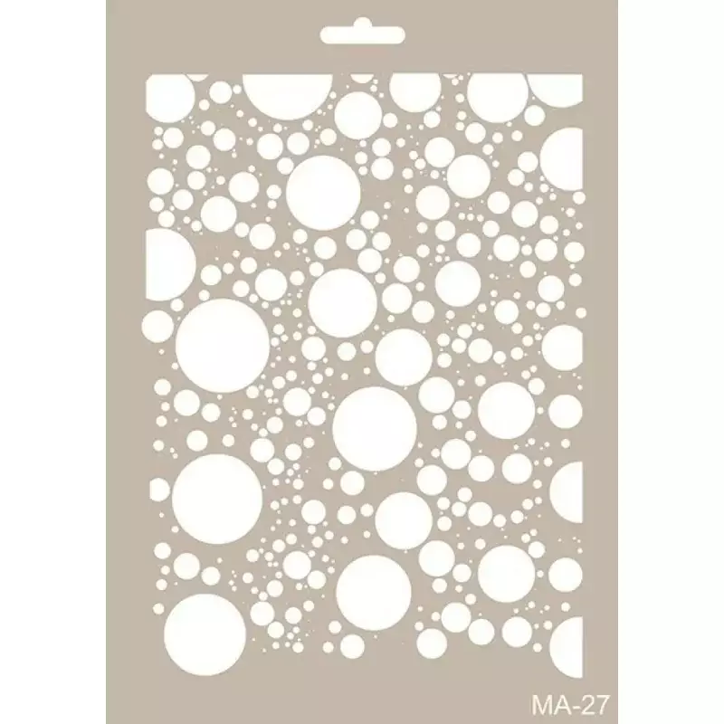 Cadence Yuvarlak Desenli Stencil Şablon MA27 - 1