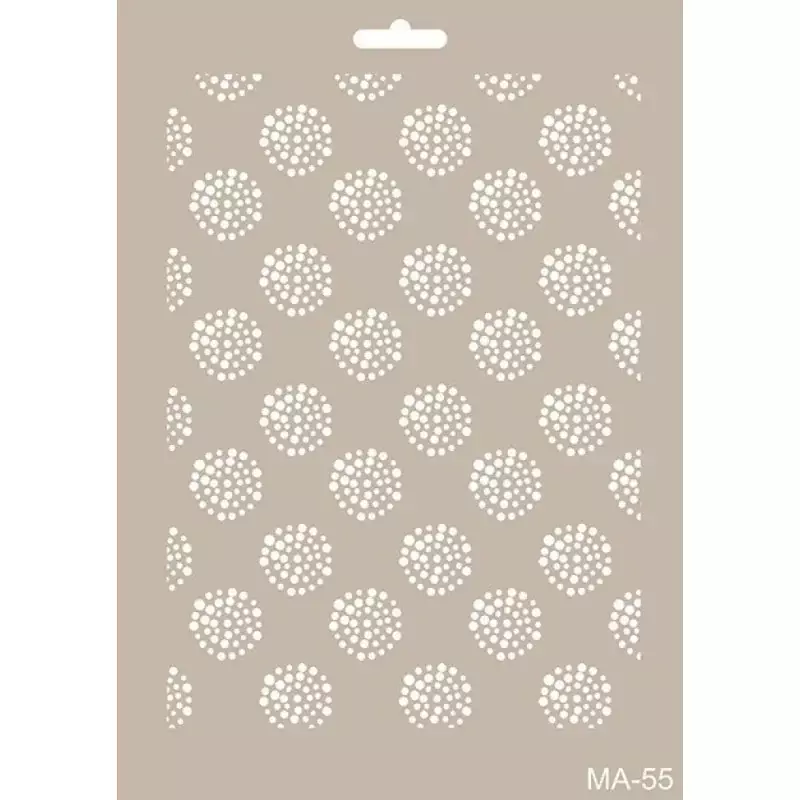 Cadence Yuvarlak Desenli Stencil Şablon MA55 - 1