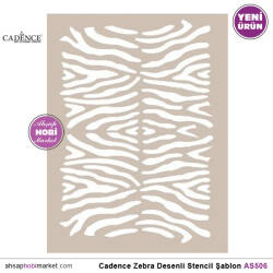 Cadence Zebra Desenli Stencil Şablon AS506 - Cadence