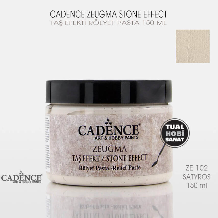 Cadence Zeugma Taş Efekt Rölyef Pasta ZE102 Satyros 150 ml - 1