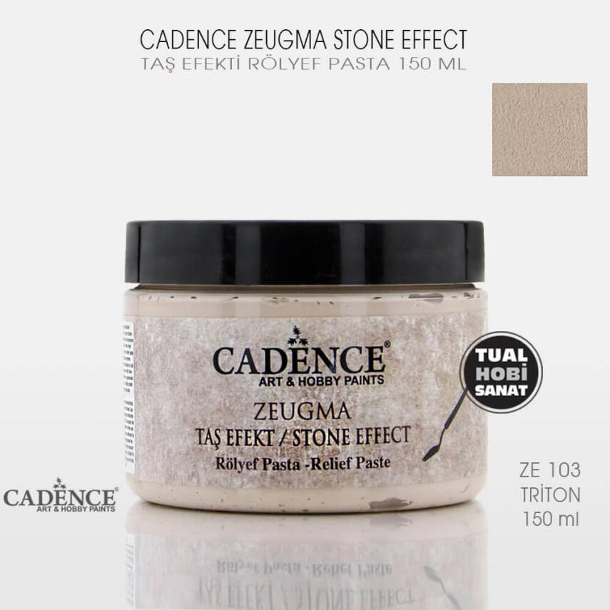 Cadence Zeugma Taş Efekt Rölyef Pasta ZE103 Tiriton 150 ml - 1